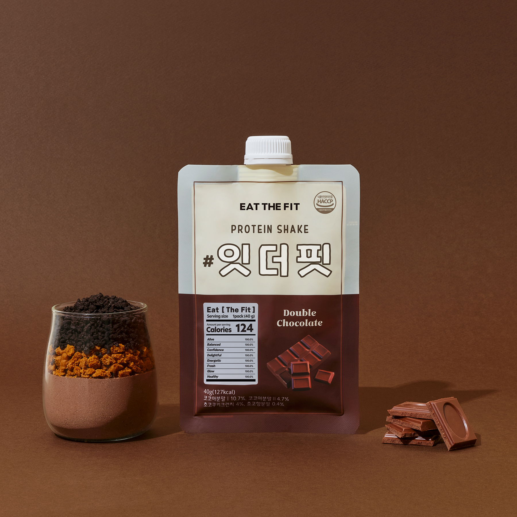 잇더핏 단백질 쉐이크 맛있는 한끼 식사대용 파우치 1주플랜 더블초코, 7포, 1개