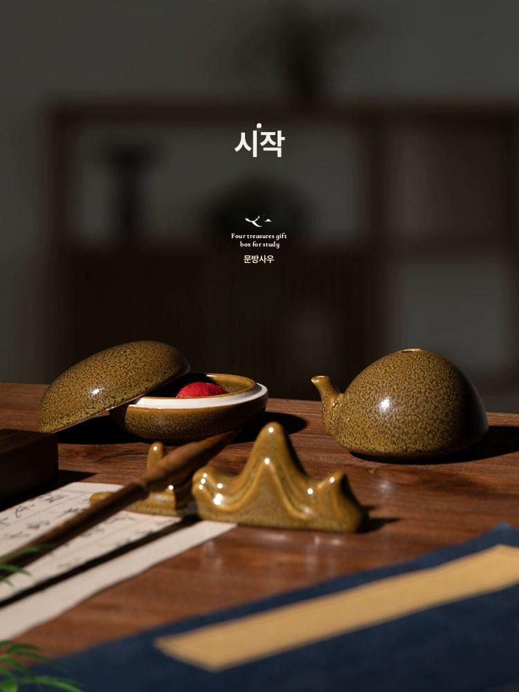 고급 문방사우 붓 서예용품 전문가용 북먹세트 취미 풍하진기 비디오 전시 버전 - 상세 이미지 4