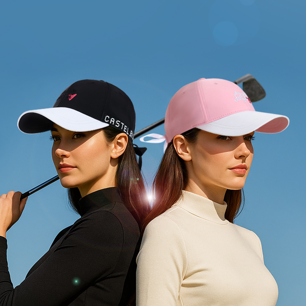까스텔바작 여성 골프 레터링 볼캡 CSW-223 테니스 스포츠 로고 리본 모자