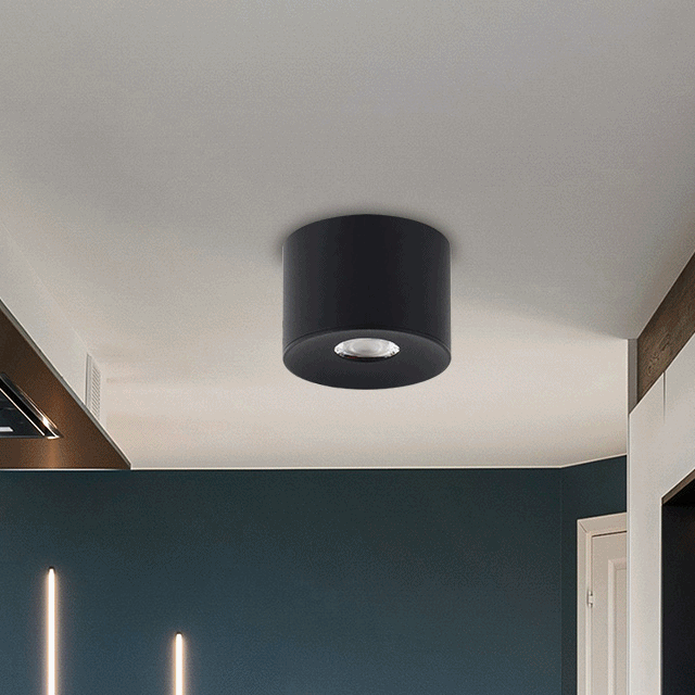 더쎈 LED 레즈노 1등 직부등 COB 5W  블랙 거실 주방 침실 카페 매장 조명 - 상품 이미지