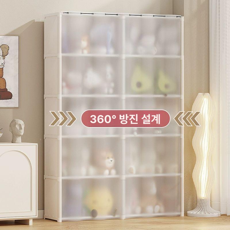 수납장 커튼 가림막 아이방 가정용 바란스 이중렬 5단-화이트 - 상세 이미지 4