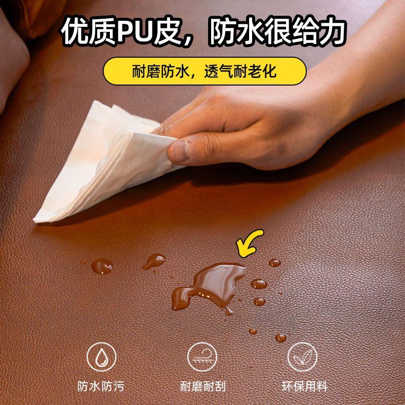 쇼파 좁은 거실 작은 원룸 푹신한 고급 브라운 테크 천 싱글 65cm 베개 1개 무료 이미지 6