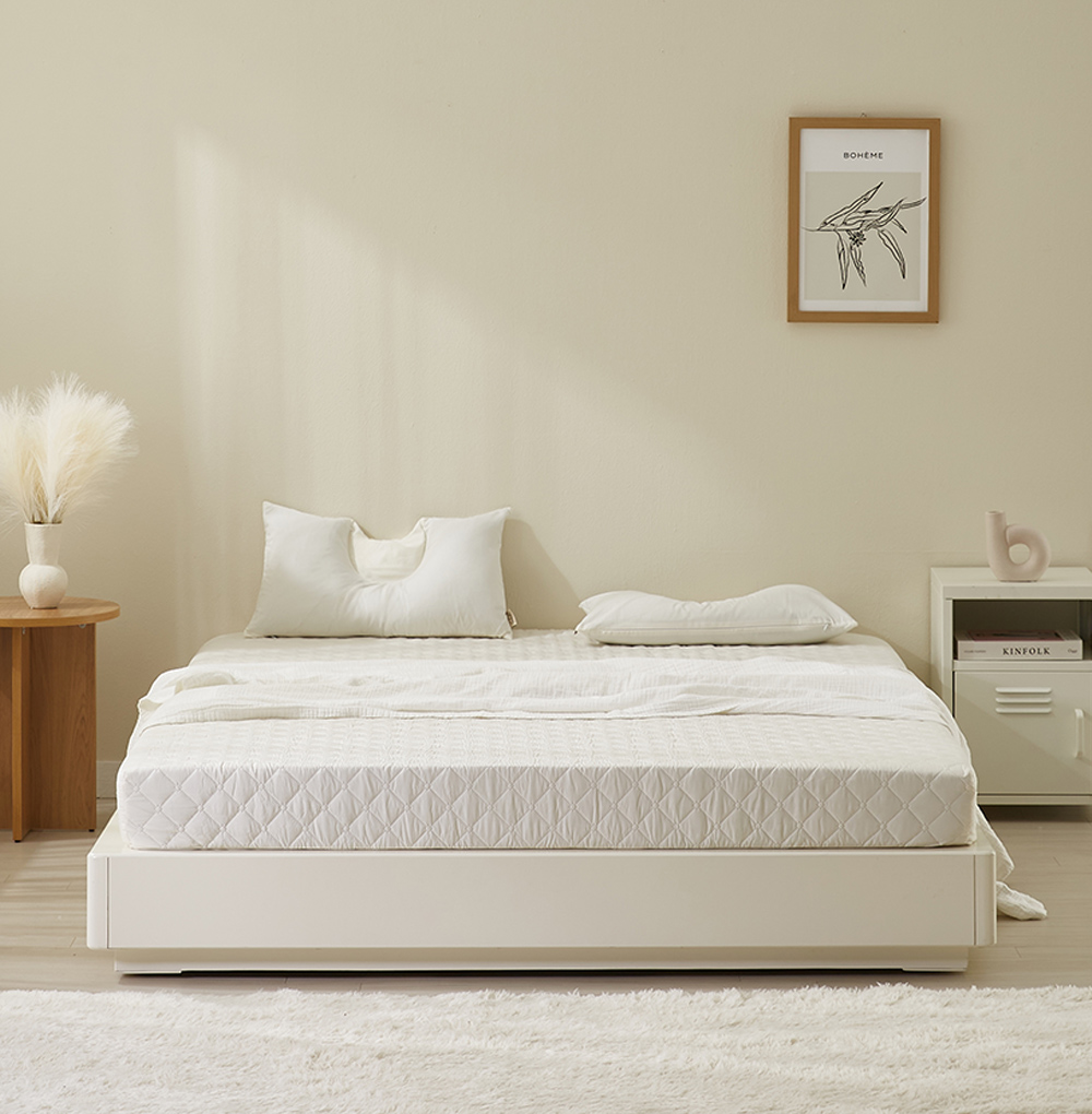 집앤콕 탄탄한 허리에좋은 토퍼매트리스 접이식 침대 바닥 3단 수면매트 MS 8cm