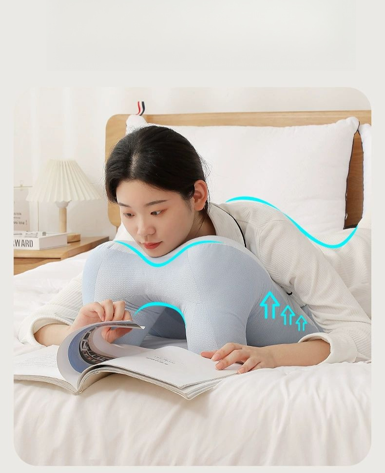 솔비에 엎드리는쿠션 침대등받이 턱받침 베개 엎드리는 누워서보는 허리받침대 옐로우 19-21cm - 상품 이미지