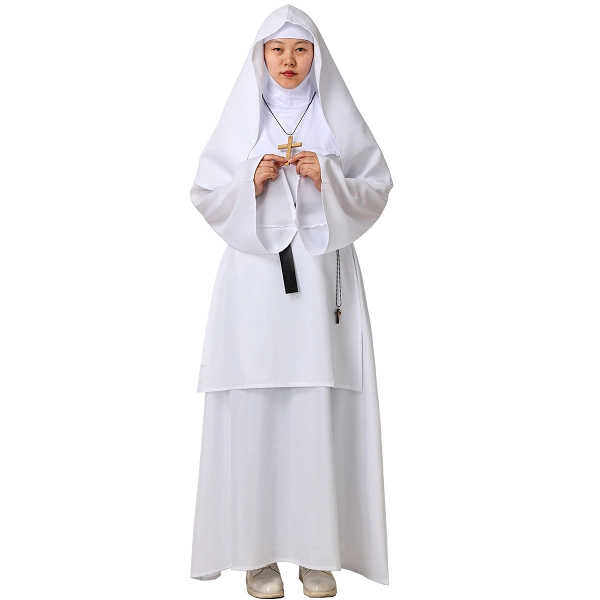 수녀복 사제복 코스튬 가운 목사 천주교 성가대 블랙 S - 상세 이미지 5