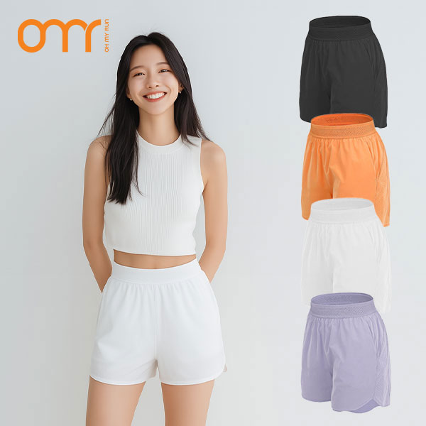 여성 러닝쇼츠 투인원 반바지 조깅복 트레이닝 팬츠 마라톤 헬스 제품 이미지