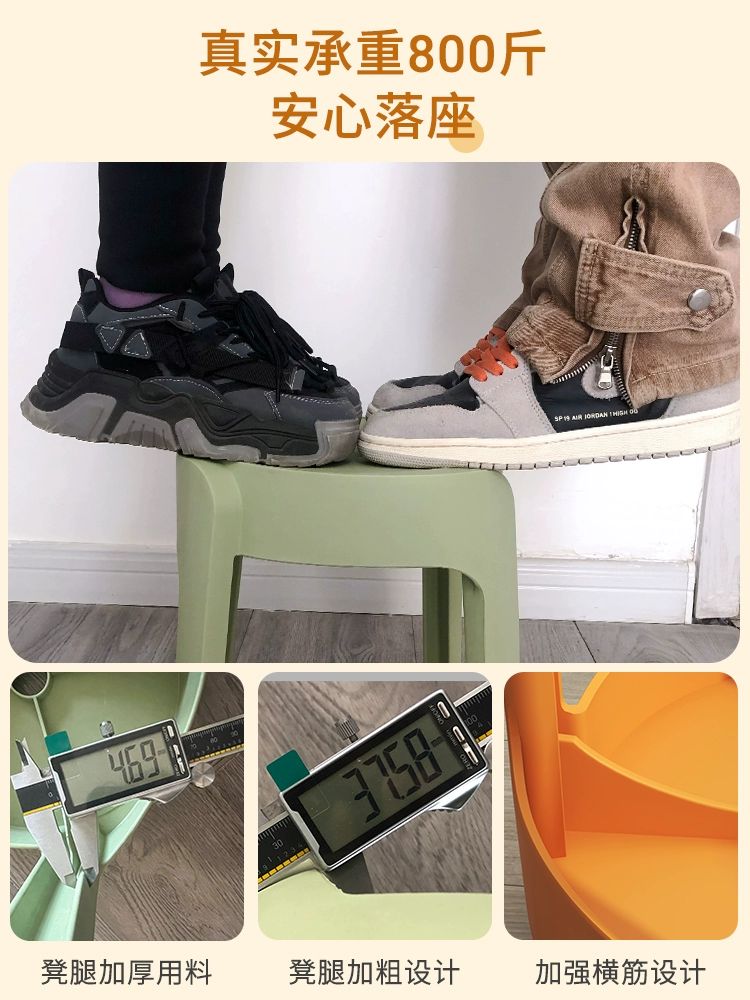 낮은 플라스틱 의자 체어 간이 보조 높이 작은 스툴 하중 지지 용량 250.0kg의 강화 - 상세 이미지 3