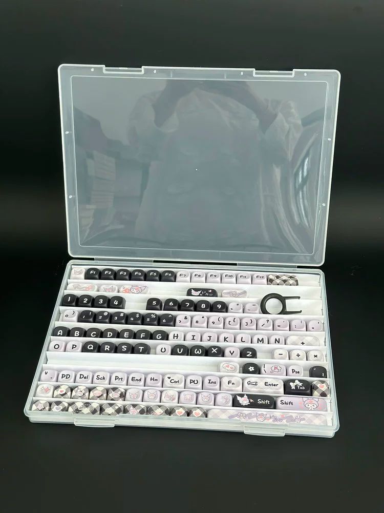 키캡보관함 상자 뚜껑 적층식 칸막이 디스플레이 세척 A4 키캡 보관함 2개 - 상세 이미지 2