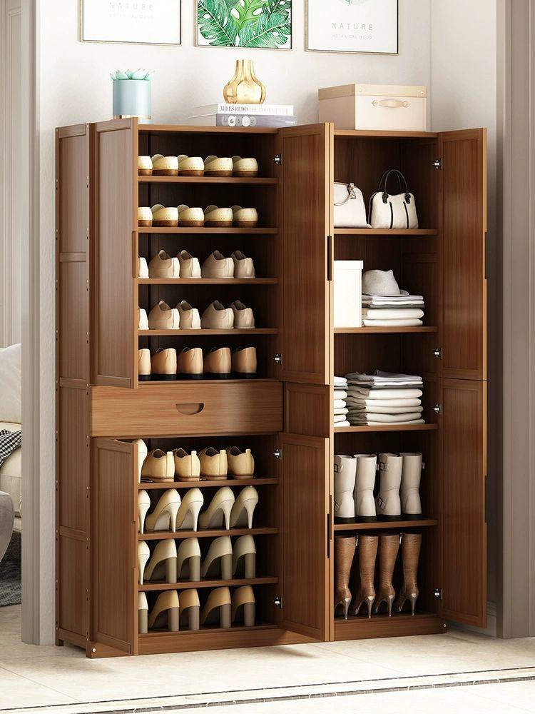 현관 신발장 폭좁은 수납장 학원슈즈 보관함 대용량 수납 4문형 65CM 두껍고