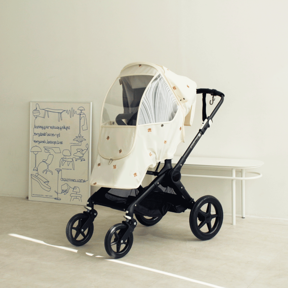 맘노코 프리미엄 유모차 방풍커버 방한 자수 트라이크 디럭스 절충형 휴대용 호환 제품 이미지