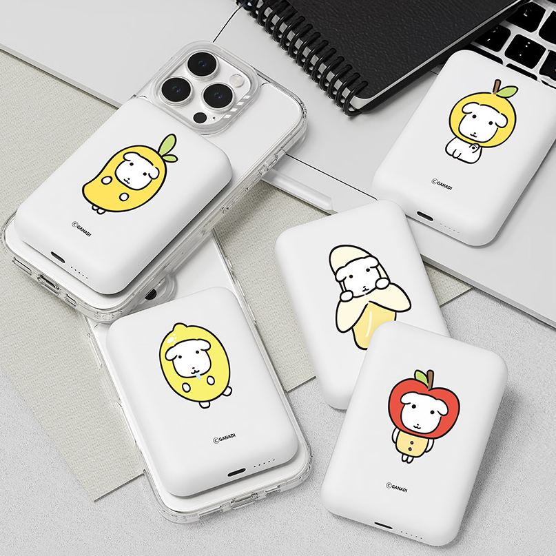 듀 가나디 보조배터리 5000mAh 맥세이프 고속 무선 충전 레몬 짤쓸사람 굿즈 이미지 6
