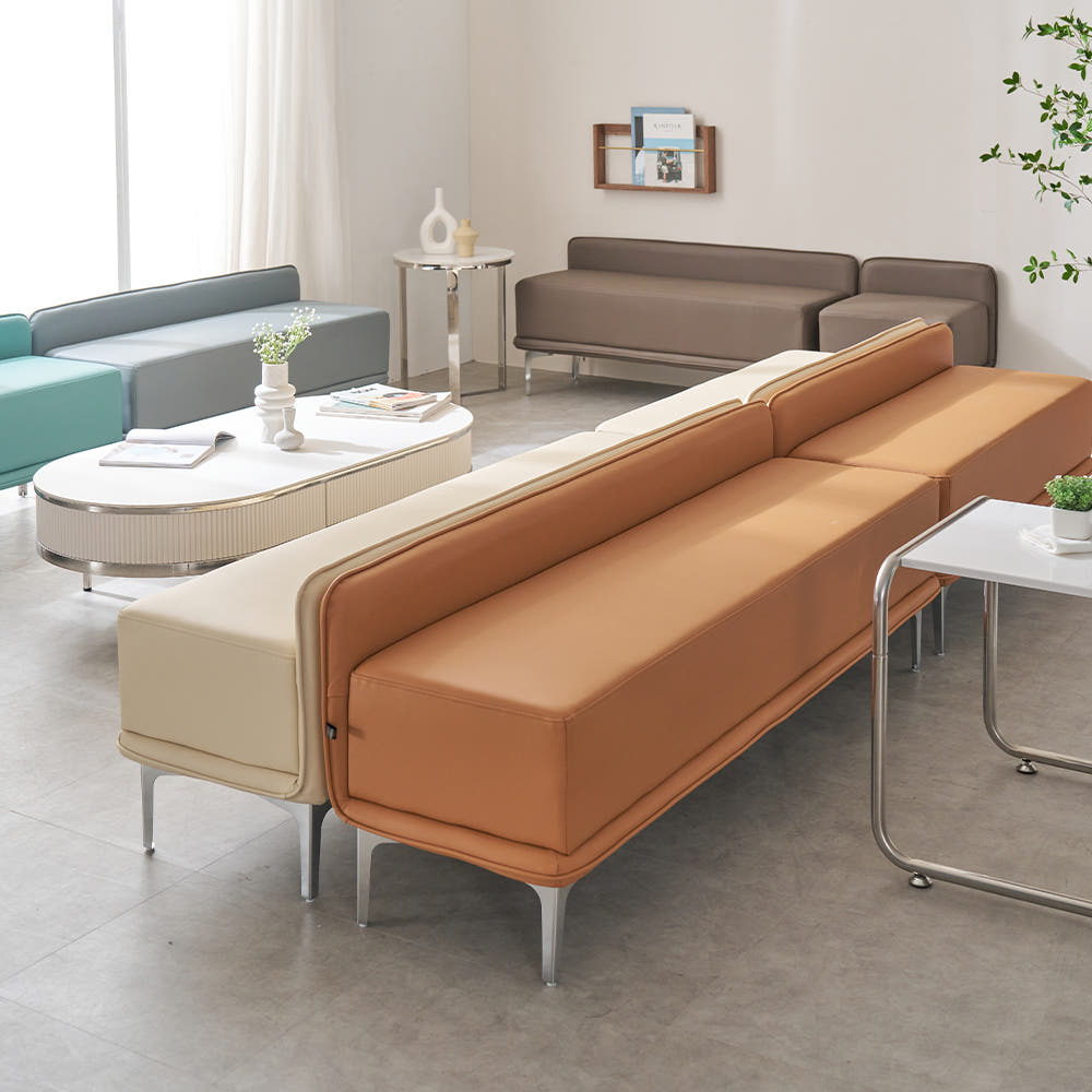 에스페라 대기실 약국 휴게실 로비 병원 의자 2인용 카멜