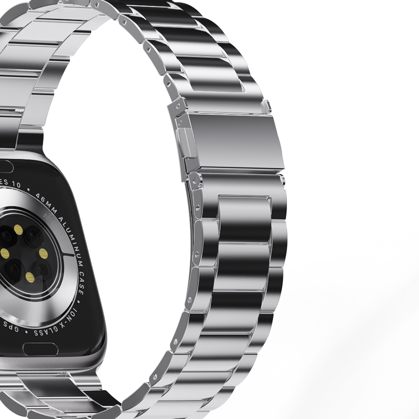 애플워치 SE3 SE2 11 스트랩 메탈 라이트 밴드 42/44/45/46/49MM, 블랙 - 상세 이미지 5