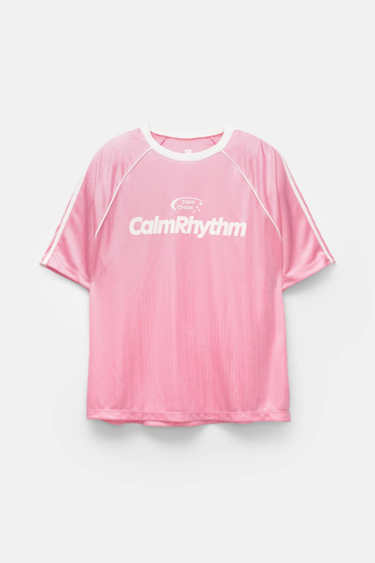 풀앤베어 오버사이즈 그래픽 풋볼 반팔 티셔츠 7151/398 PINK - 상품 이미지