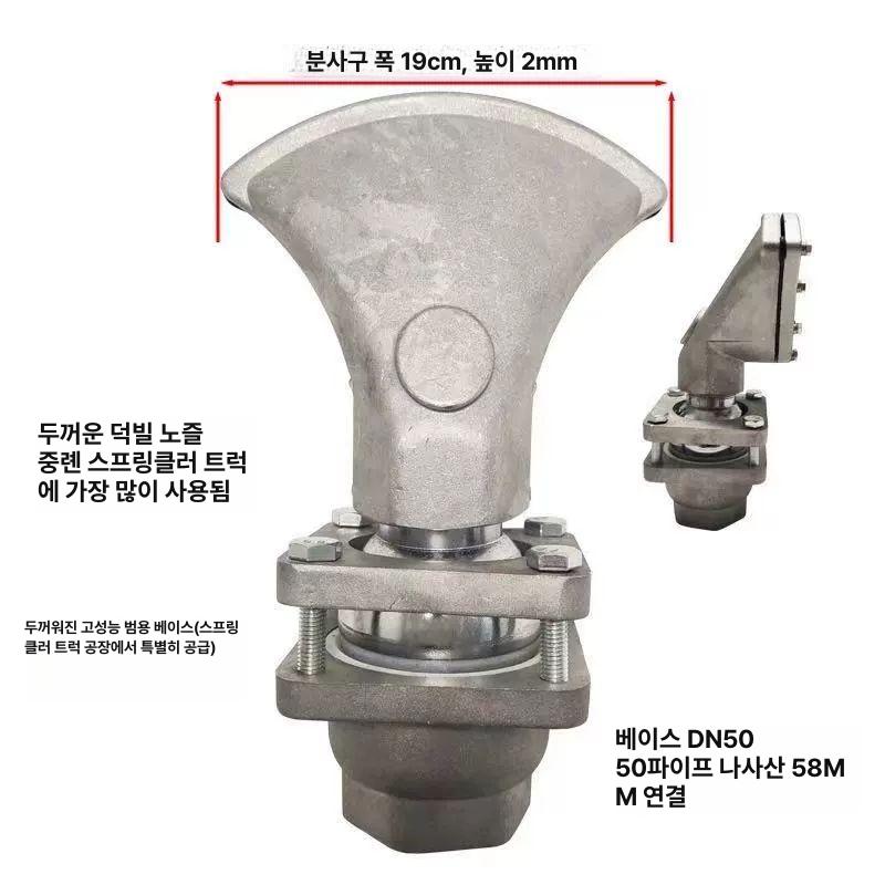 살수차 물대포 노즐 부품 호스 물 분사기 알루미늄 합금 만능 노즐너비12cm - 상세 이미지 3
