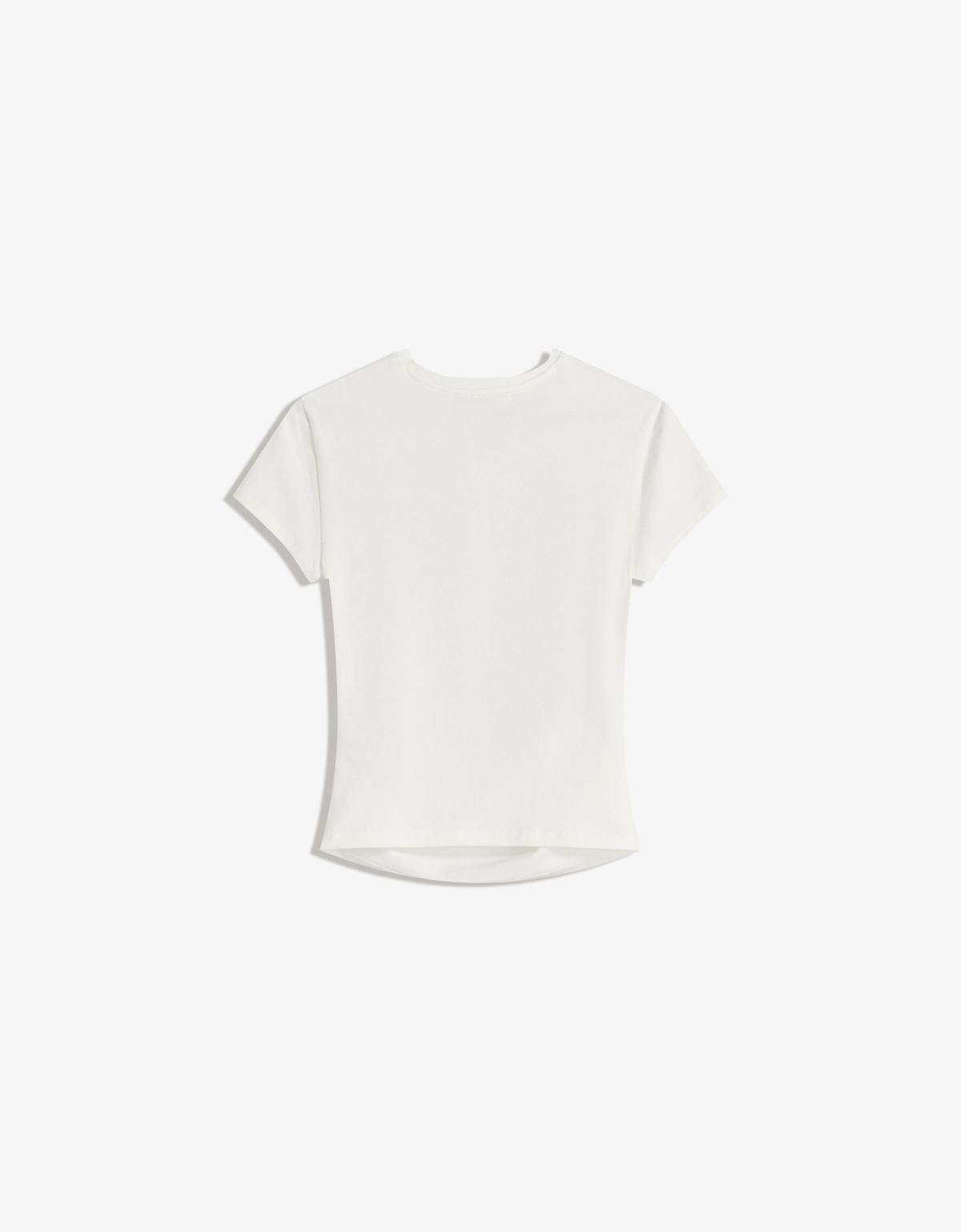 버쉬카 스터드 프린트 유니크 반팔 티셔츠 7823/360 OFF WHITE - 상세 이미지 2
