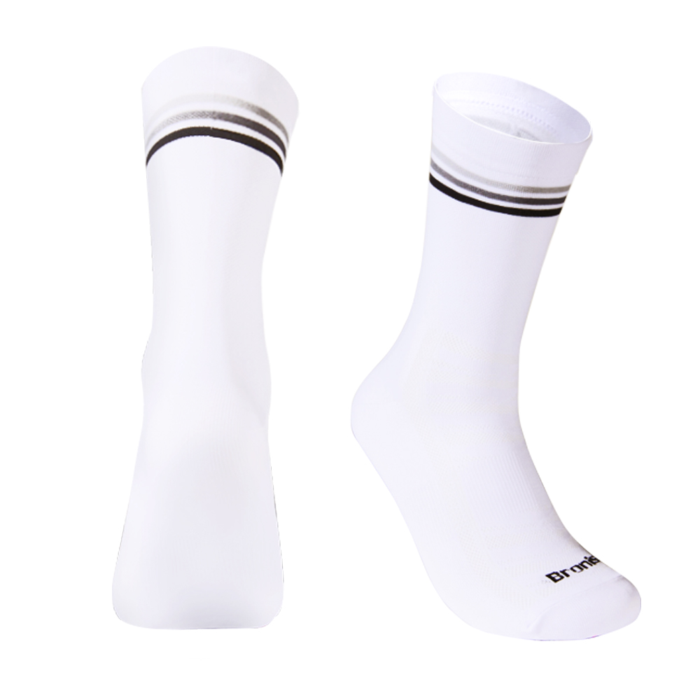 브로니스 클래식 스포츠 자전거 라이딩 사이클링 양말 GDR 화이트, S1 225-255mm - 상품 이미지