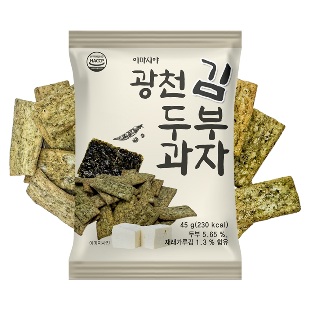 이마시야 광천김 두부과자 18봉지 김성식 쉐프 두부간식 스낵 뚜부칩 - 상세 이미지 4