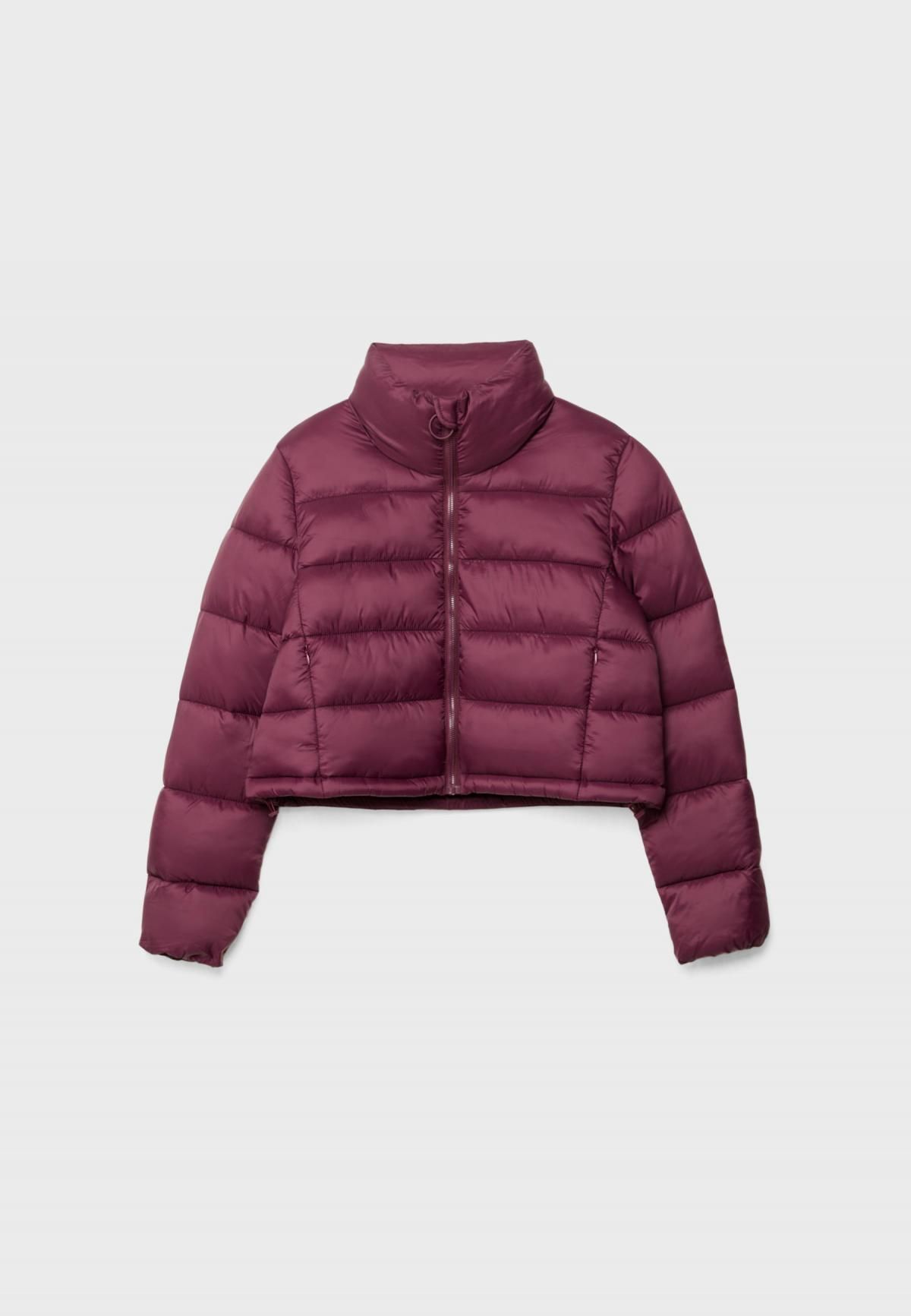 스트라디바리우스 테크니컬 하이넥 크롭 숏패딩 자켓 5617/583 BURGUNDY - 메인 이미지