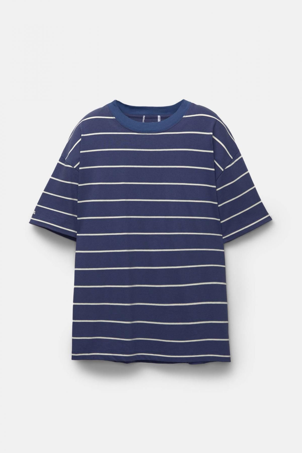 풀앤베어 오버핏 스트라이프 블루 반팔 티셔츠 7152/358 NAVY - 상품 이미지