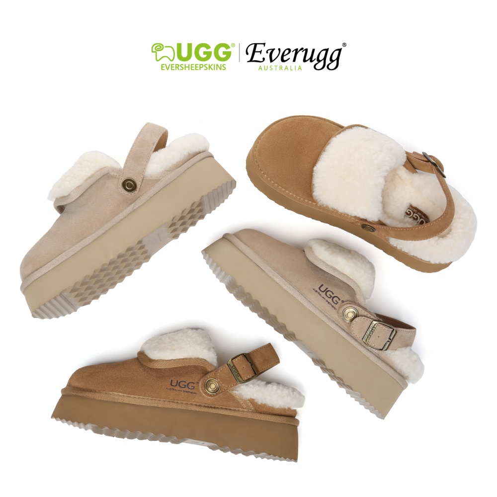 호주 어그 25FW 에버어그 텐리 플랫폼 스트랩 슬리퍼 AS2107