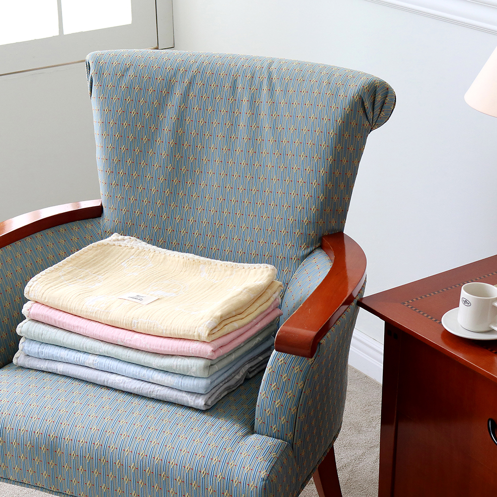 피넛버터젤리 캐릭터 모달 아기 거즈 블랭킷 애착이불 낮잠이불 유모차 유아 담요 M