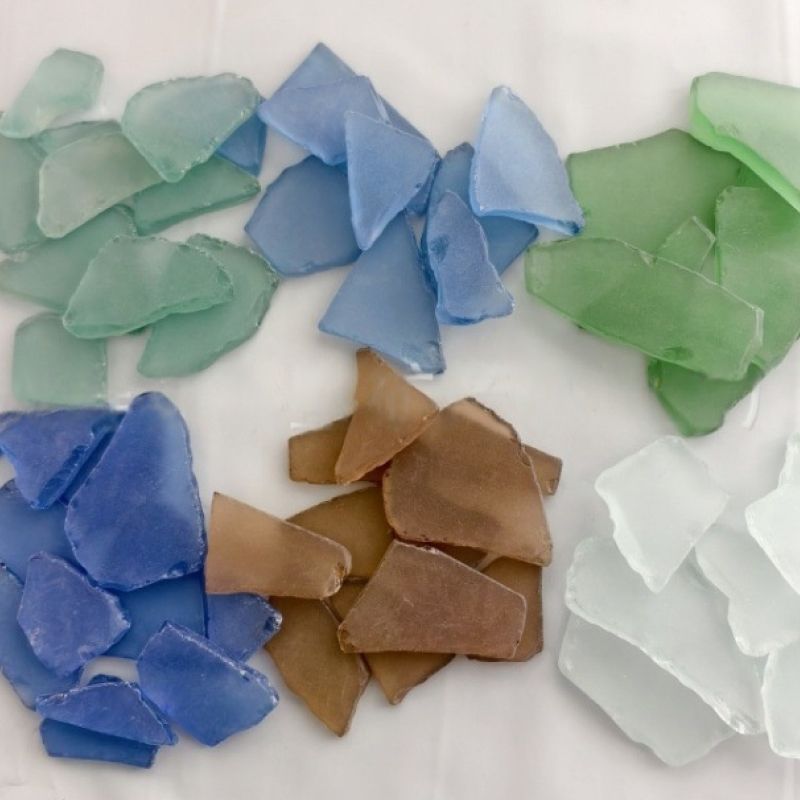 씨글라스 바다유리 조각 씨글래스 DIY 공예 미술재료 만들기 체험 놀이 재료 활동 아트 - 상품 이미지