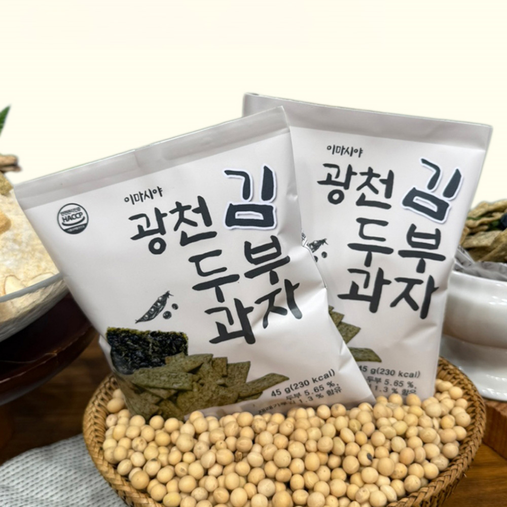 이마시야 광천김 두부과자 18봉지 김성식 쉐프 두부간식 스낵 뚜부칩 - 상세 이미지 3