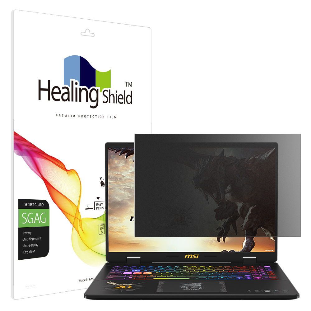 MSI 크로스헤어 16 HX 몬스터헌터 에디션 D14V 프라이버시 저반사 사생활 보호필름 액정 - 메인 이미지