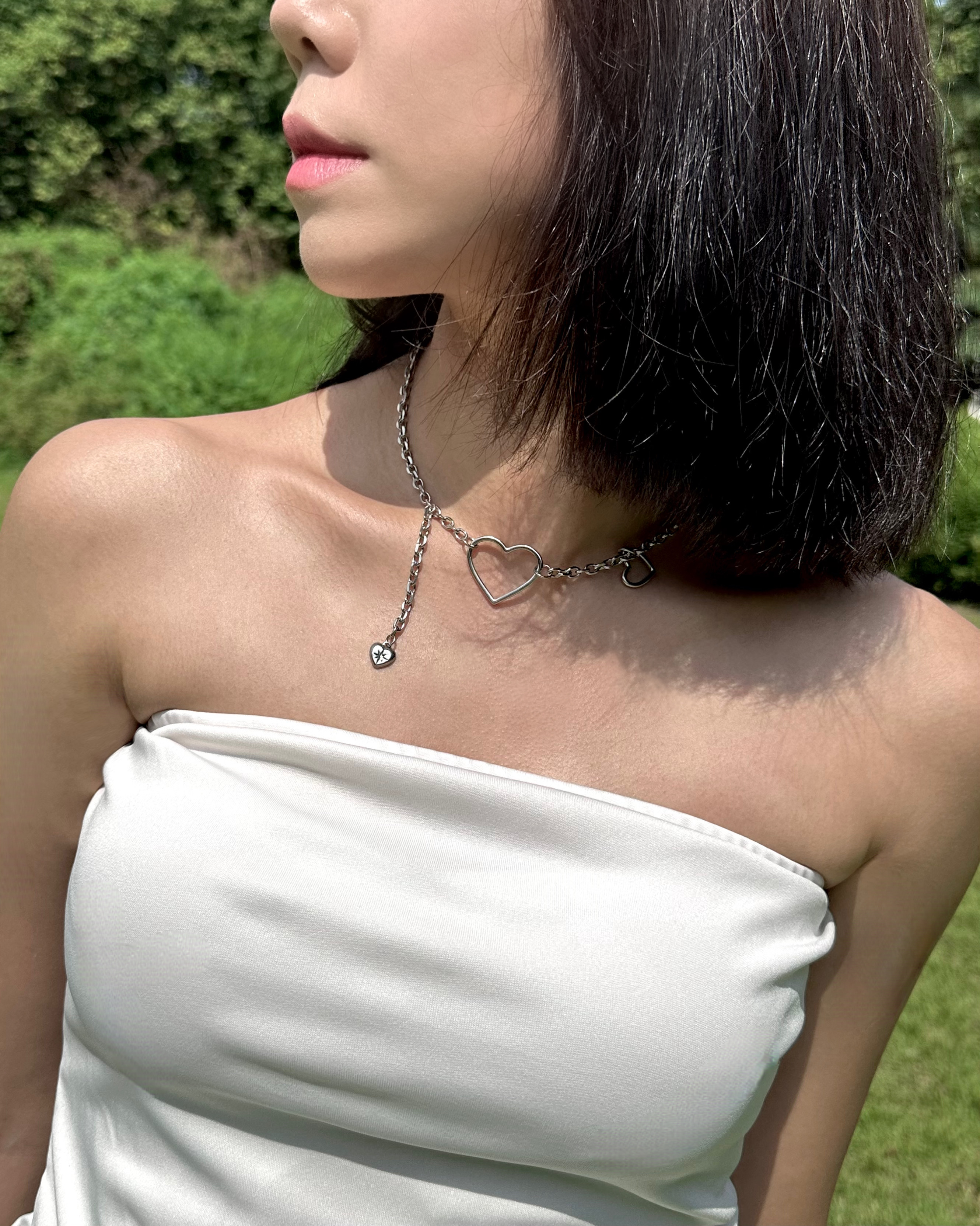 이유진 써지컬 돌리 하트 목걸이 - 상세 이미지 3