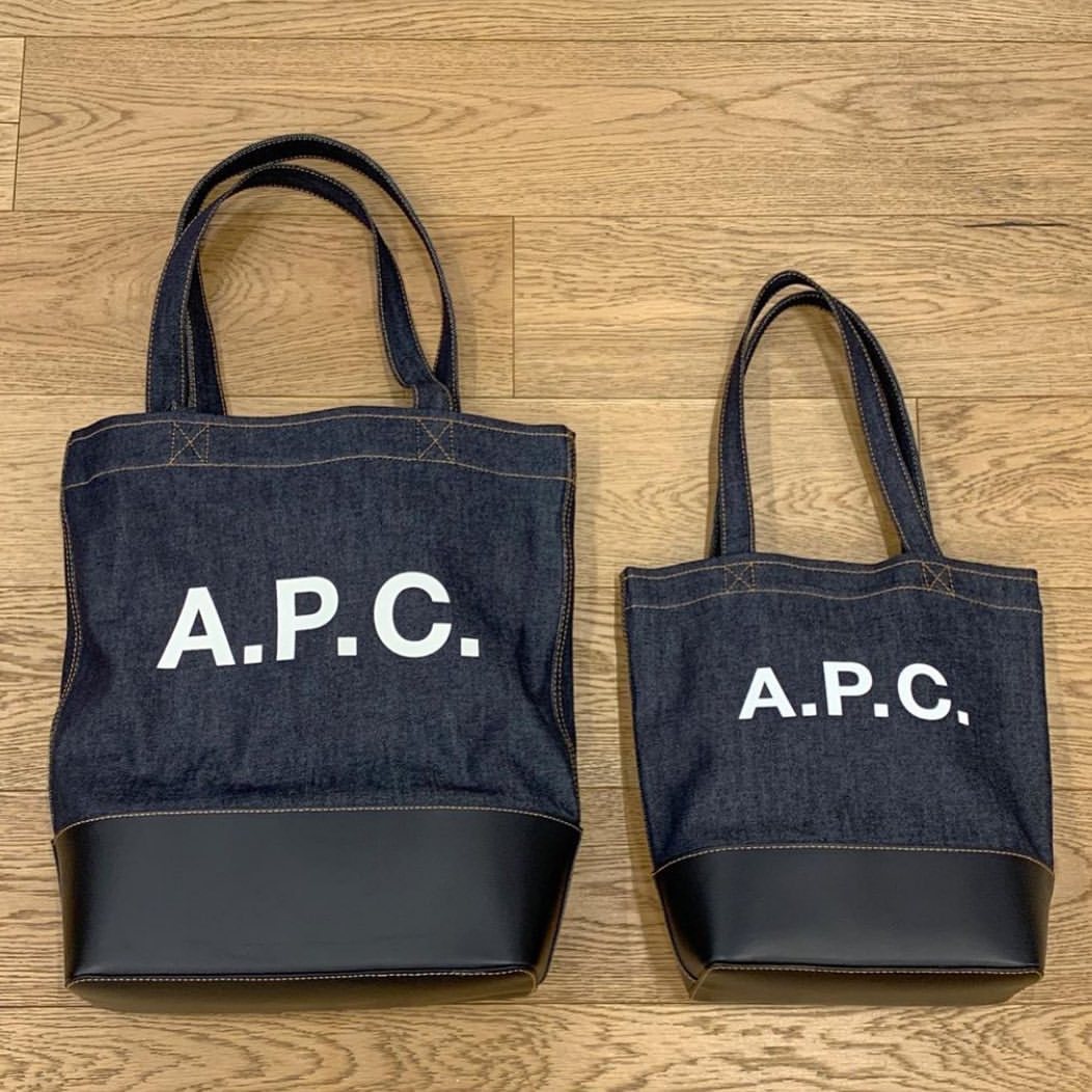 아페세 에코백 로르 토트백 apc 캔버스 가방 Laure Tote 데님백 카키 진피 바닥 사이즈 3호 판매 후 - 상세 이미지 5