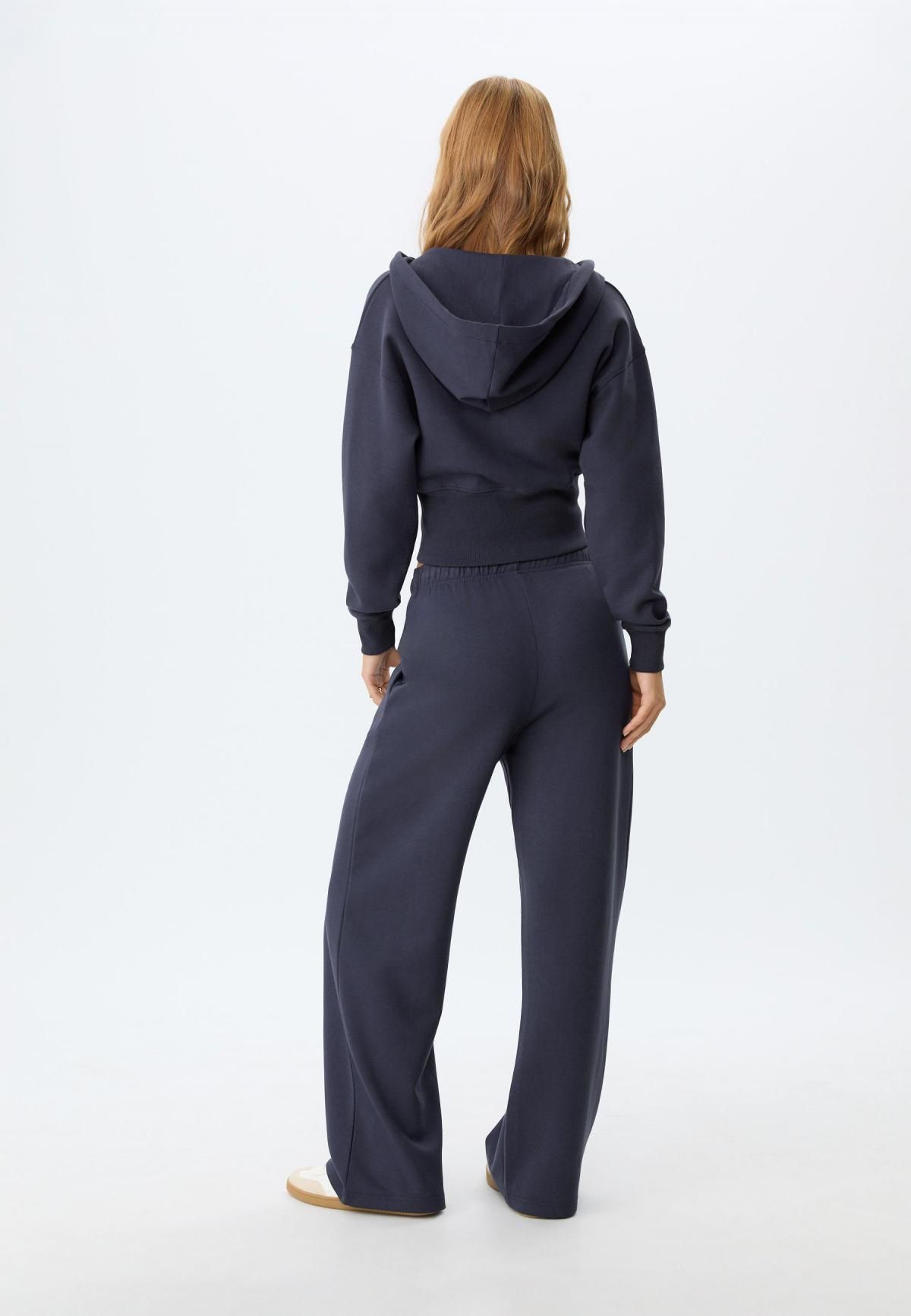 스트라디바리우스 네이비 크롭 집업 후드 스웨트셔츠 6541/393 DARK BLUE - 상세 이미지 5