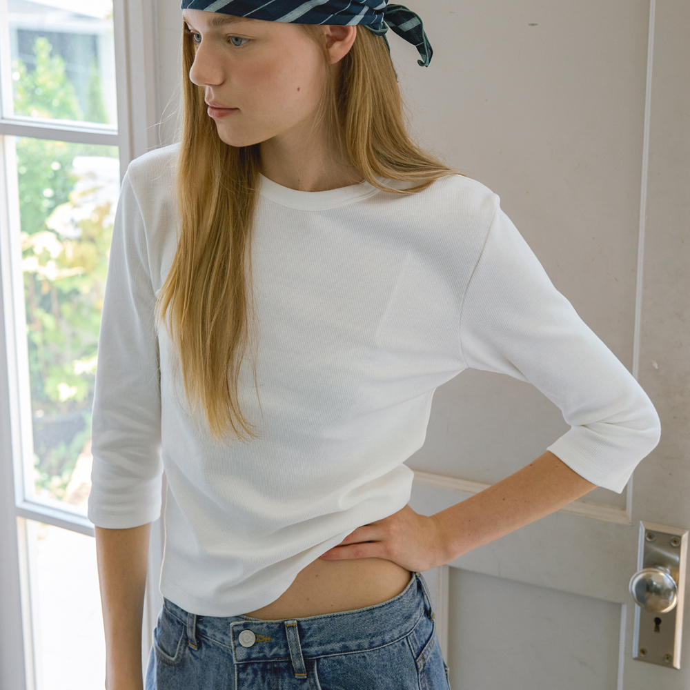 [블루브릭] 3/4 sleeve t-shirt (5colors) - 상품 이미지