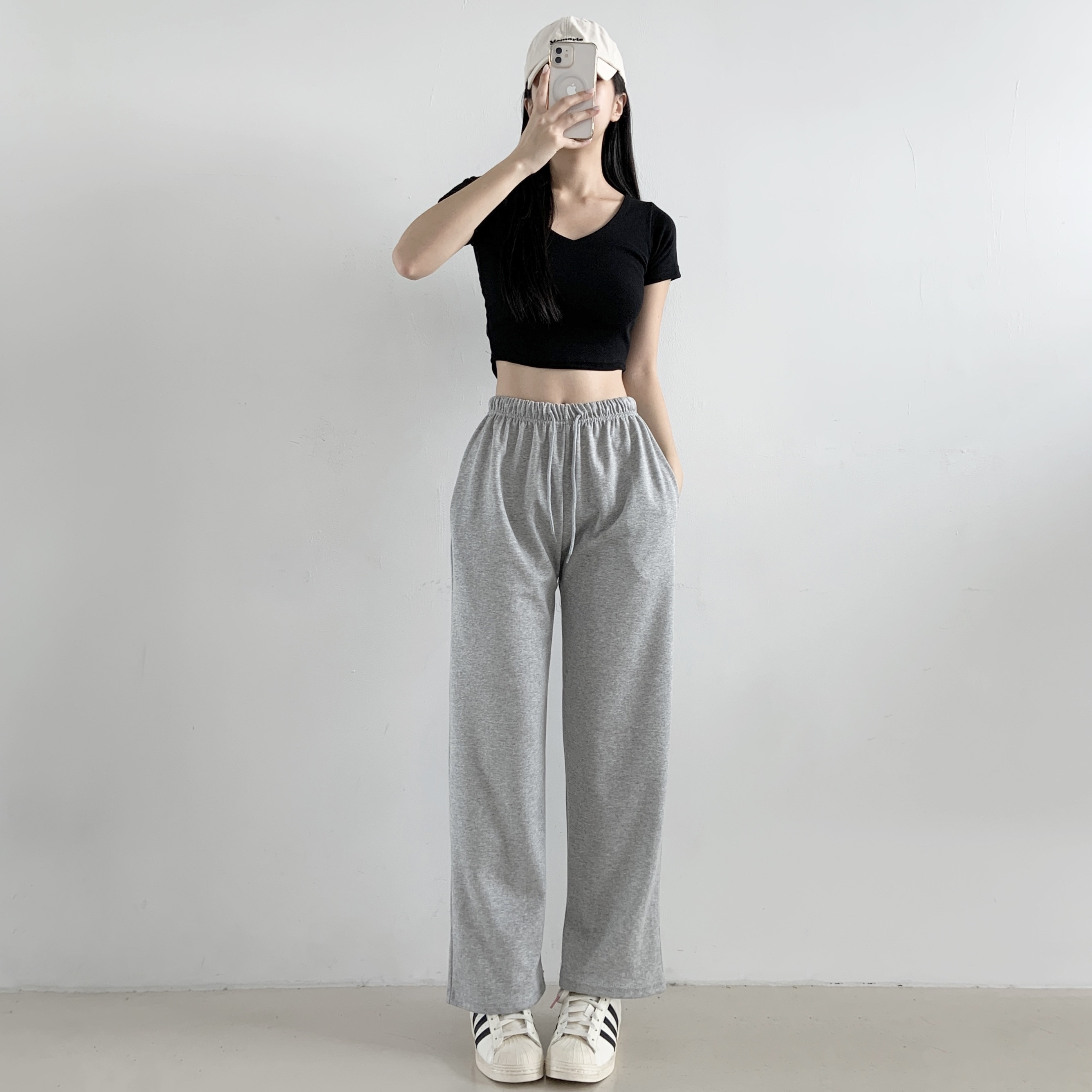 14컬러 롱,숏 와이드 밴딩 트레이닝 팬츠 추리닝 바지 하이웨스트 - 상세 이미지 4