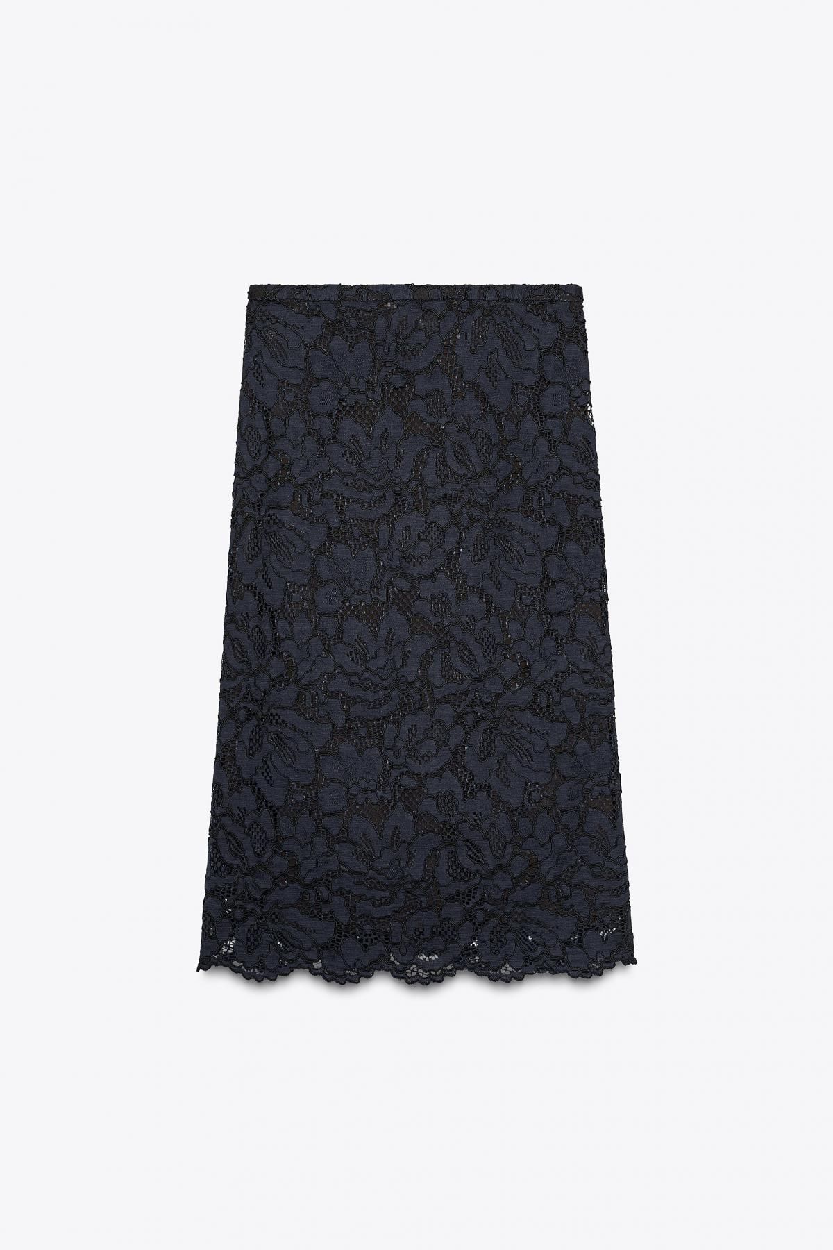 자라 레이스 미디 스커트 8723/102 NAVY BLUE - 메인 이미지