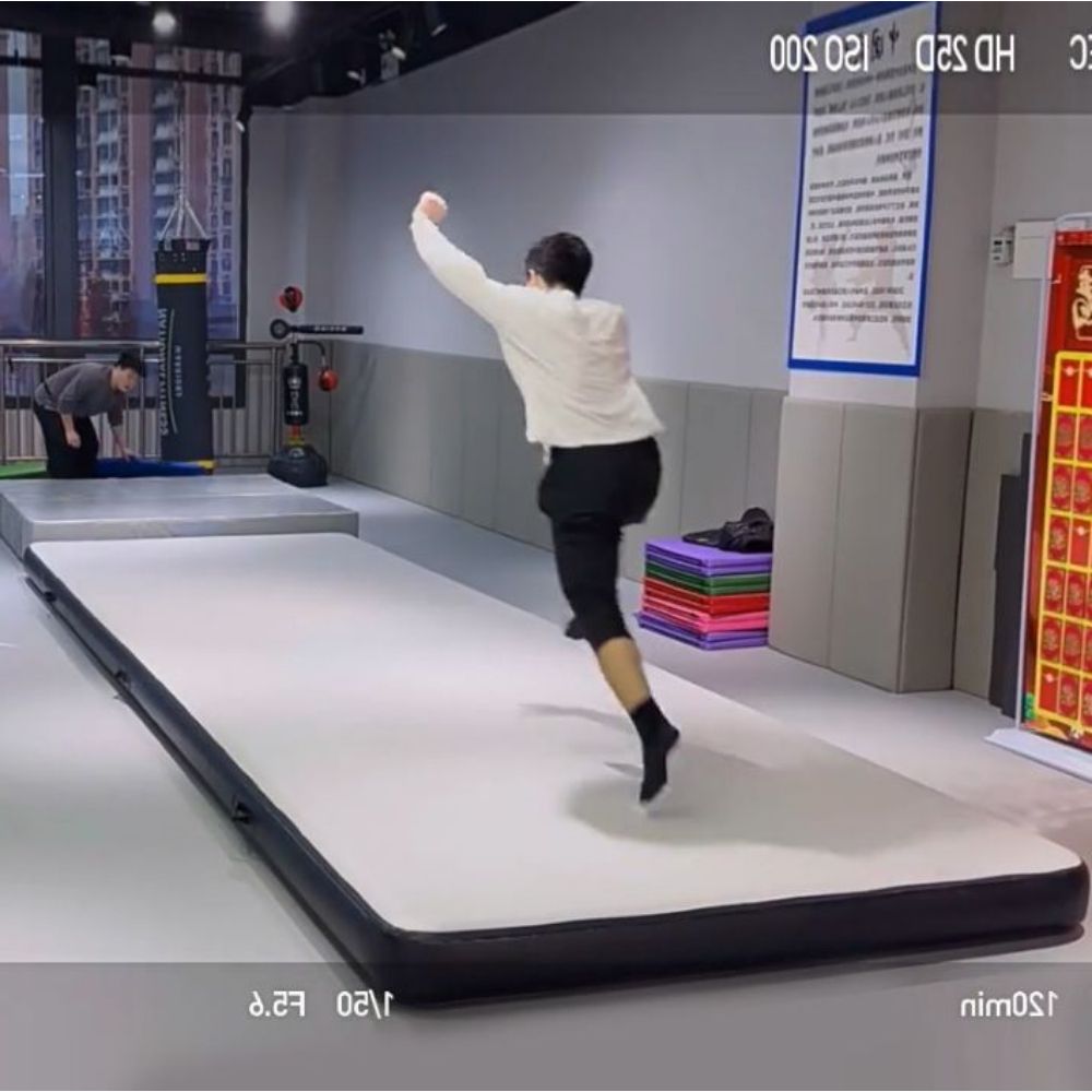 태권도장 에어매트 체육관 매트리스 덤블링 낙법 훈련 2x2m(파랑 20cm) - 상품 이미지