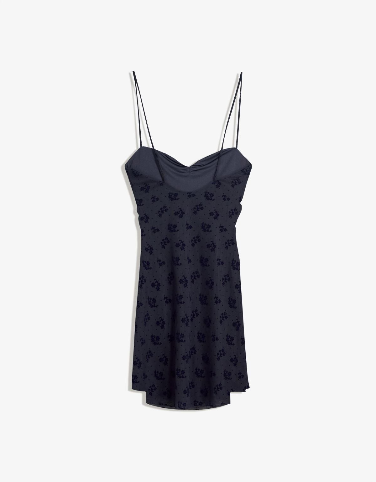 버쉬카 트렌디 프린트 스트랩 미니 원피스 6043/360 NAVY - 상세 이미지 5