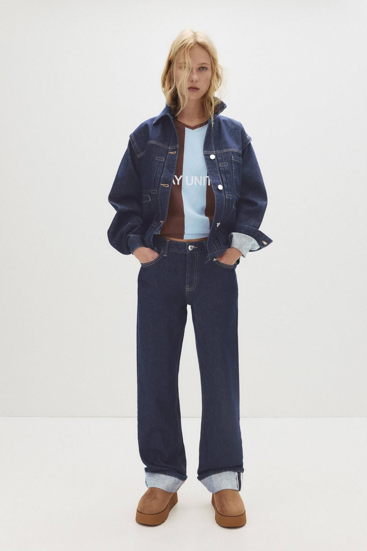 풀앤베어 프리미엄 셀비지 스트레이트핏 데님 팬츠 7683/340 NAVY - 상세 이미지 2