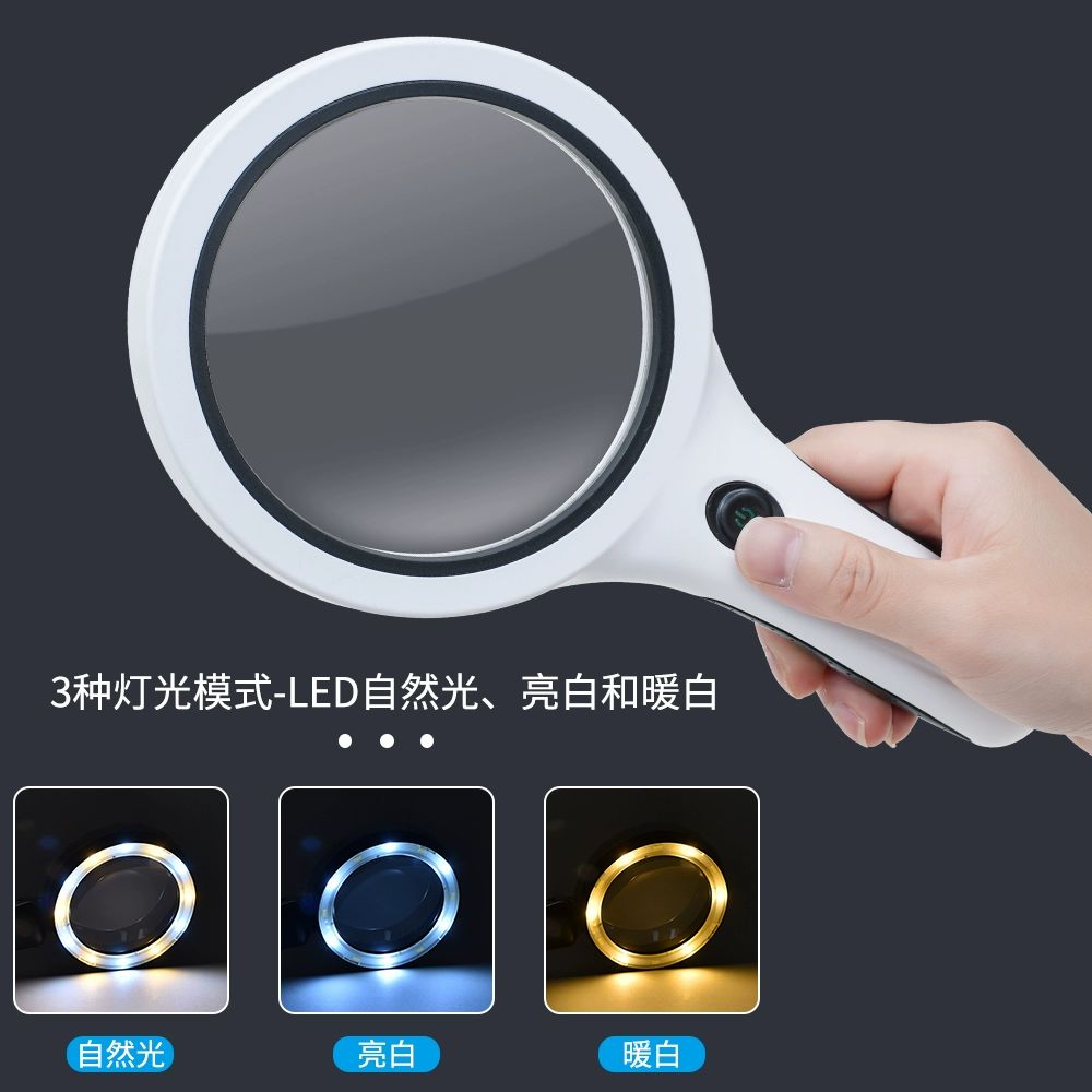 백반증검사 백반증우드 조명 우드 우드등 램프 감지 확대경 소형 115MM 이중 렌즈 60배 확대 - 상세 이미지 5