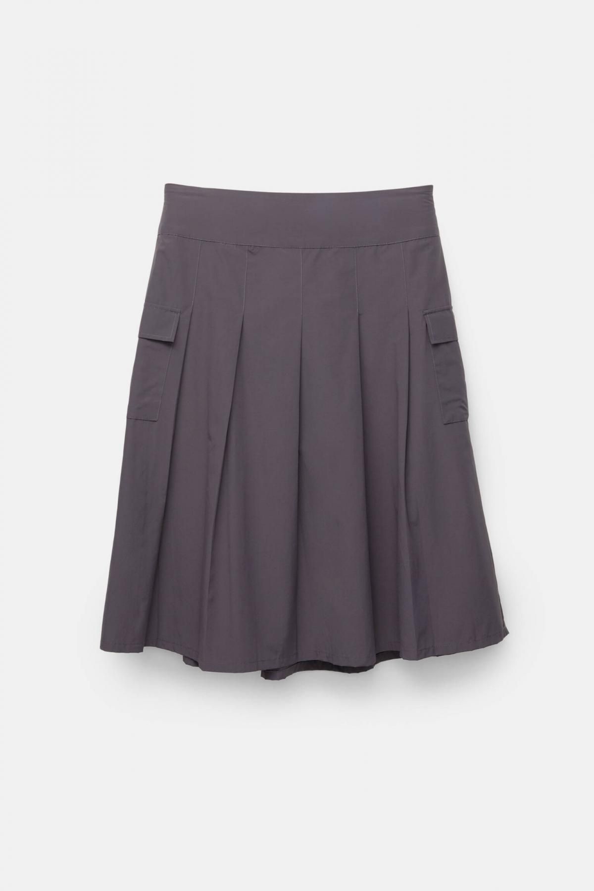 풀앤베어 포켓 디테일 카고 플리츠 미디 스커트 7400/413 DARK BLUE - 메인 이미지