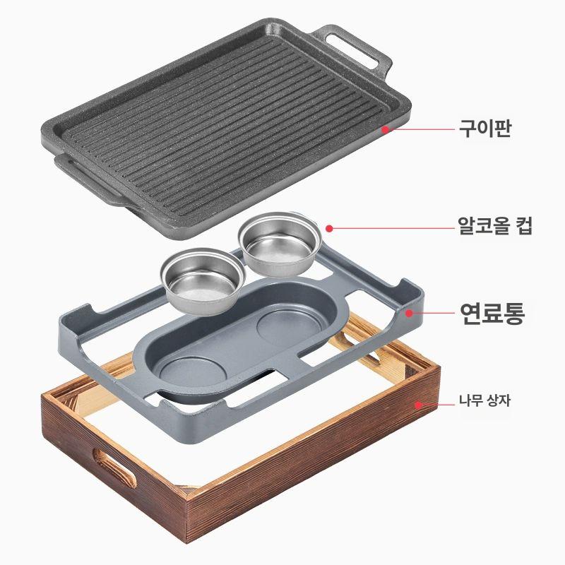 미니 돌판 일식 석판 불판 플레이트 화로 스테이크 클래식 양갈비 접시 66162 - 상세 이미지 4