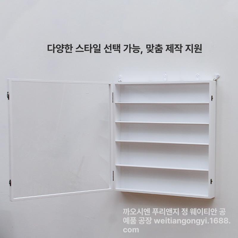 피규어장식장 피규어 진열장 정리대 우드 수납 전시장 보관함 3층 합문 - 상세 이미지 3