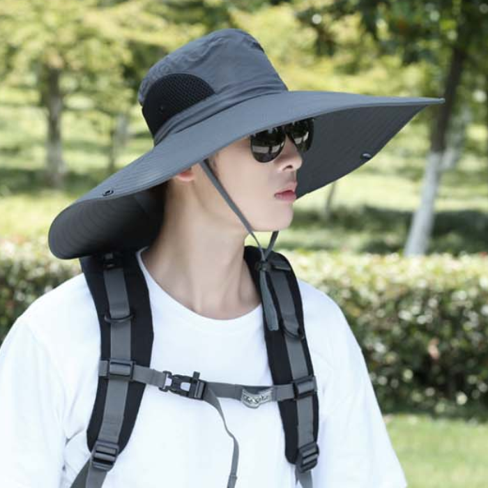 넓은챙 등산모자 자외선차단 아웃도어 버킷햇 - 상품 이미지
