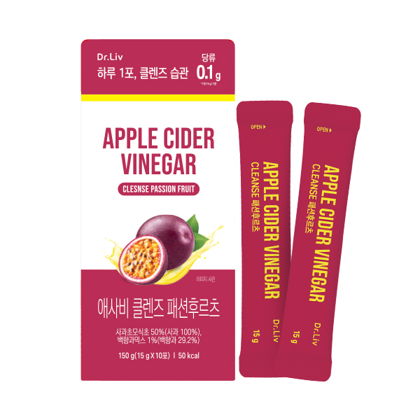 닥터리브 애사비 클렌즈 패션후르츠맛 2박스(각15g x10포) - 상품 이미지