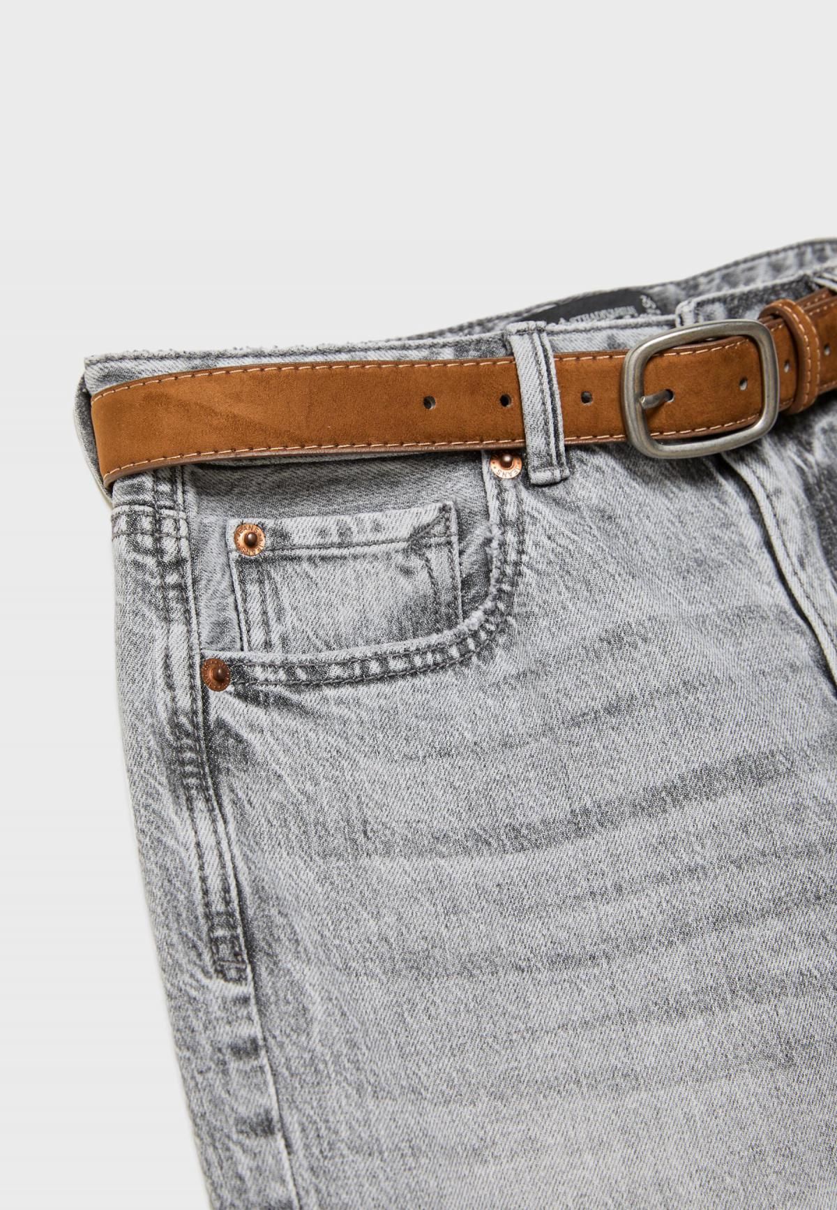 스트라디바리우스 테크니컬 라이트그레이 부츠컷 벨트 청바지 4868/867 LIGHT GREY DENIM WASH - 상세 이미지 3