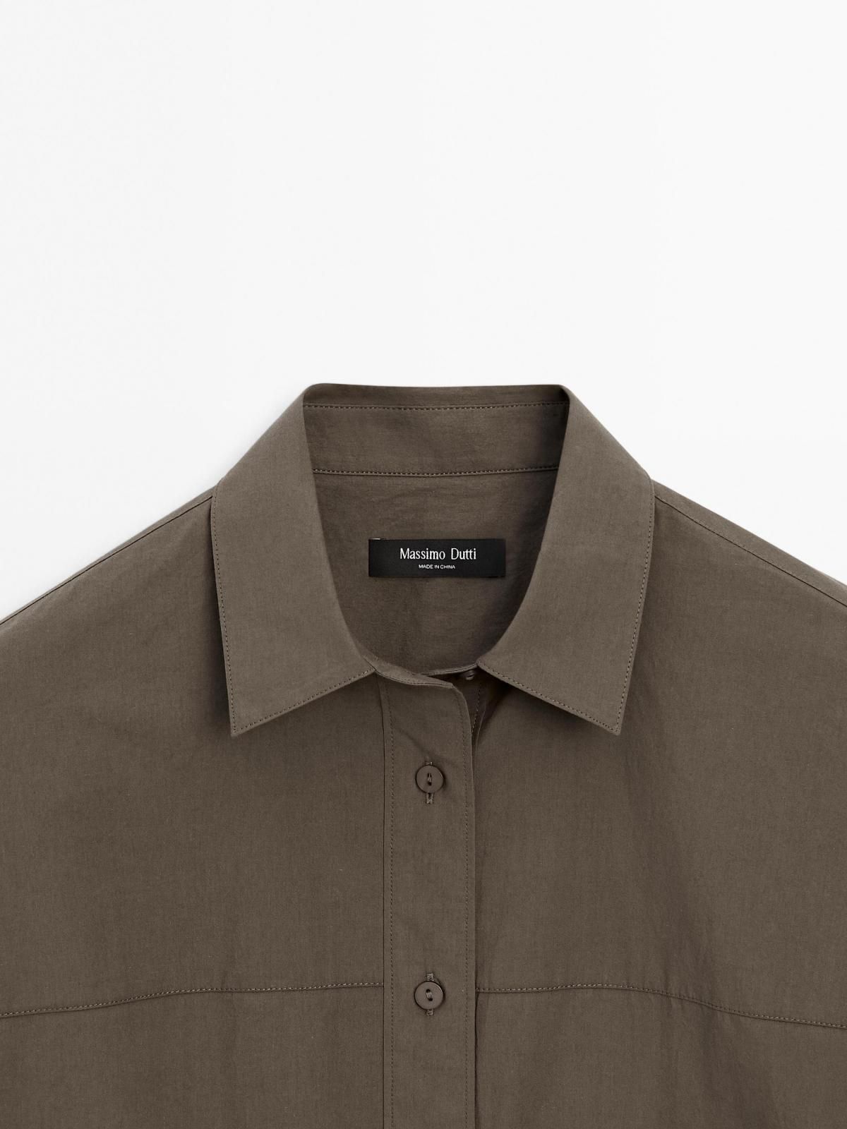 마시모두띠 미니멀 코튼 옥스포드카라 긴팔 셔츠 5114/914 DARK GREEN - 상세 이미지 2