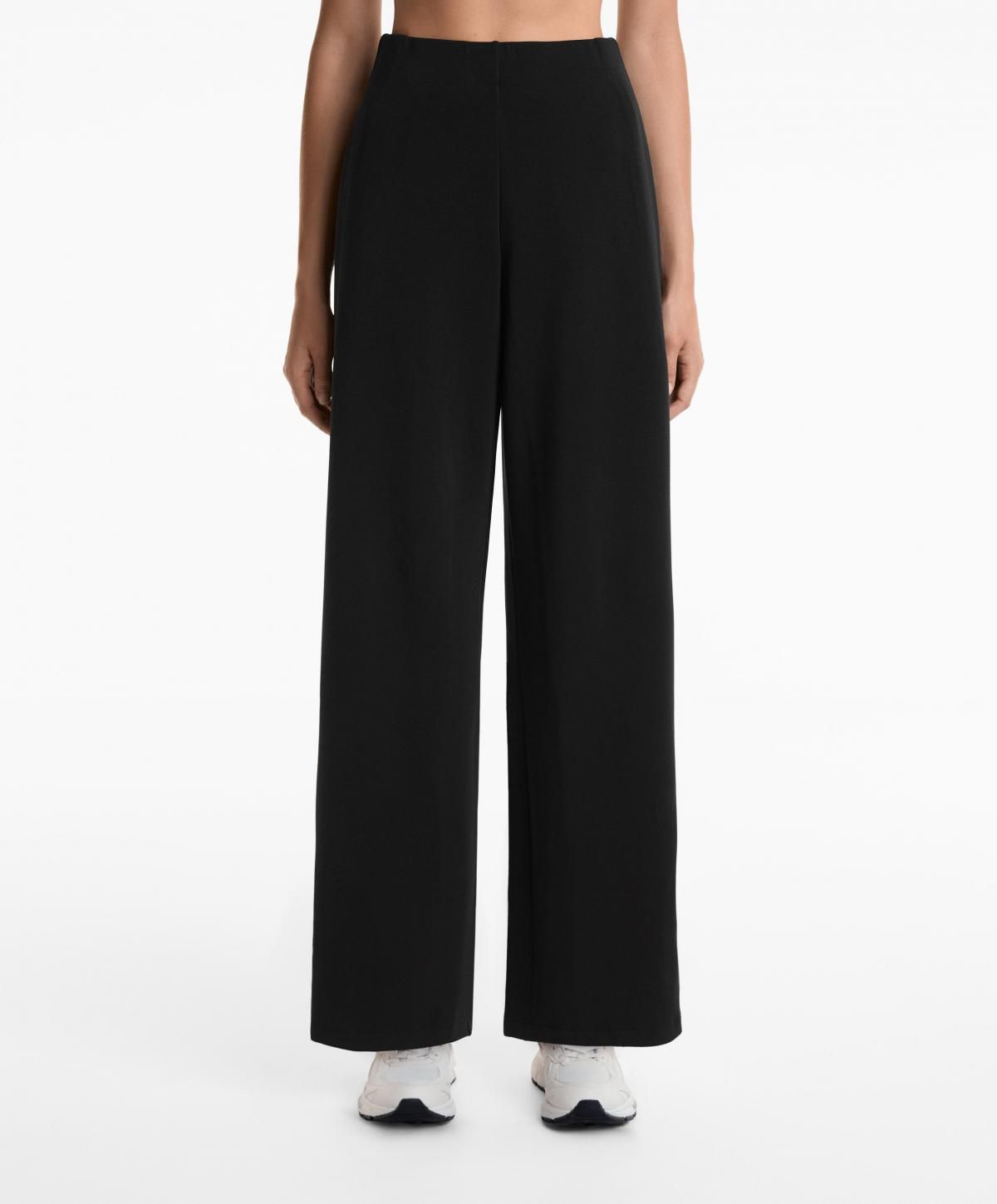 오이쇼 소프트 모달 와이드 사이드 플리츠 팬츠 4032/791 BLACK