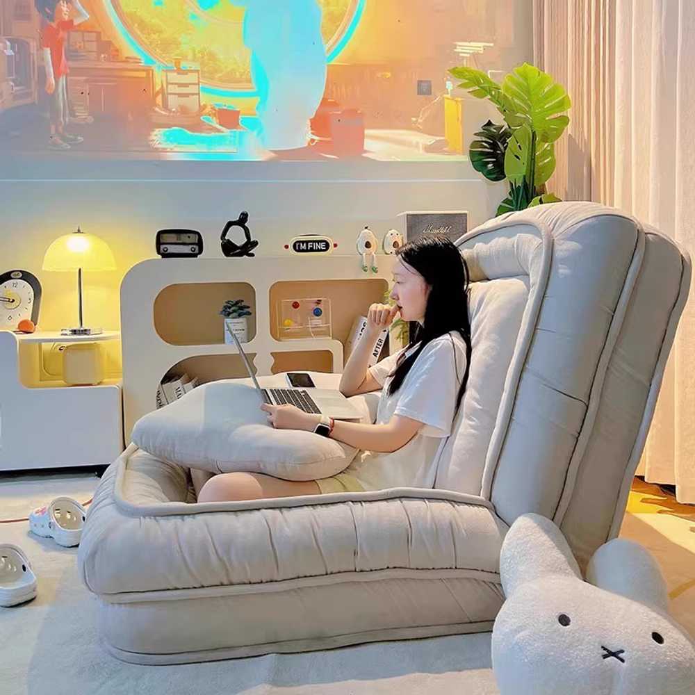 접이식 소파베드 매트리스 좌식 카우치 원룸 거실 화이트 175x90cm 이미지 6