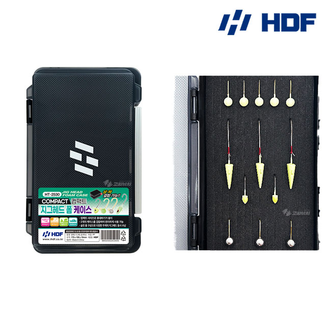 HDF 컴팩트 지그헤드 폼 케이스 HT-2530 상하 결합형 루어 보관 태클박스 - 메인 이미지