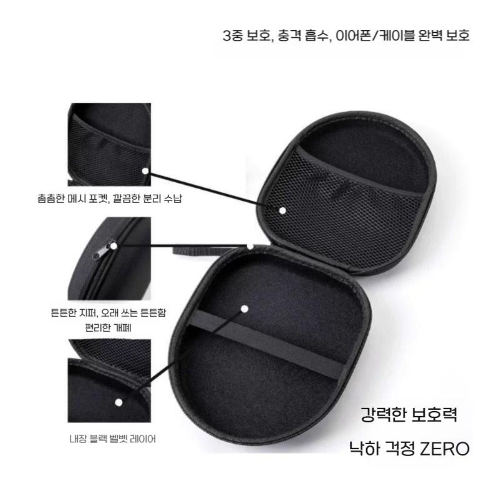 낫싱 헤드폰 보호 케이스 스토리지 박스 휴대용 저장 백 보호 가방 - 상세 이미지 4